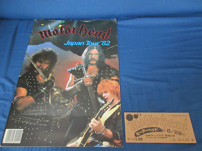 Motorhead 1982 Japan Tour Book w Ticket Stub Lemmy Hawkwind