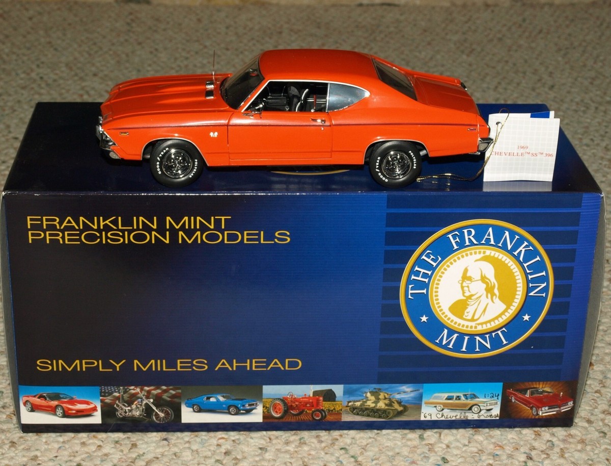 Franklin Mint 1969 Chevelle SS 396 Diecast Car with Tag & Papers 1