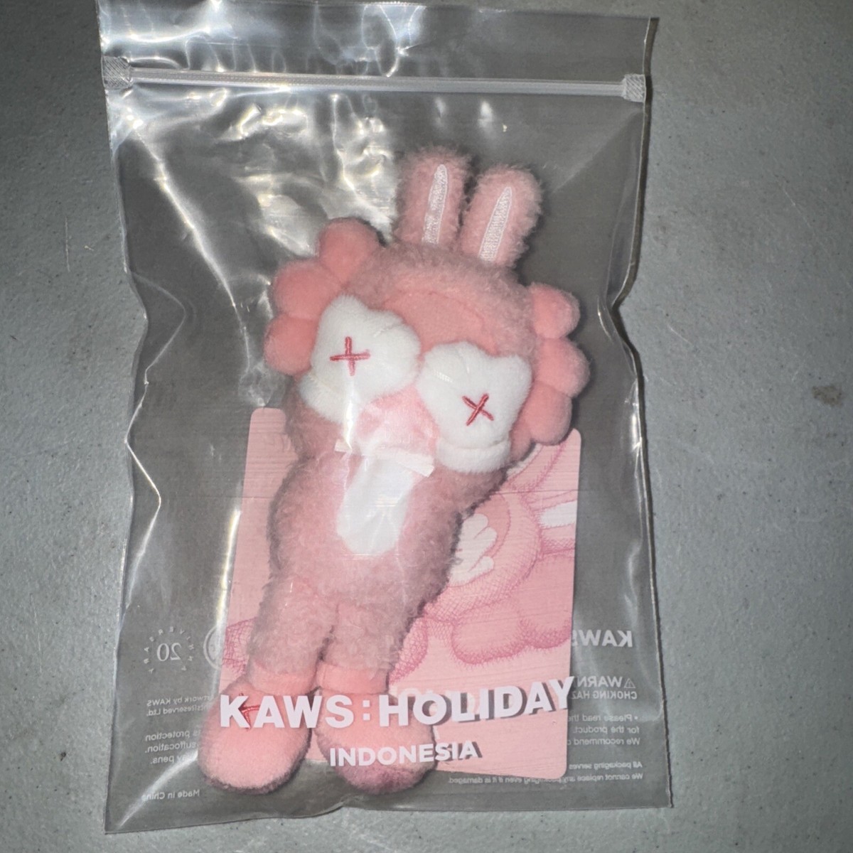 KAWS HOLIDAY INDONESIA Plush Charm Pink [keychain] Brand New | eBay
