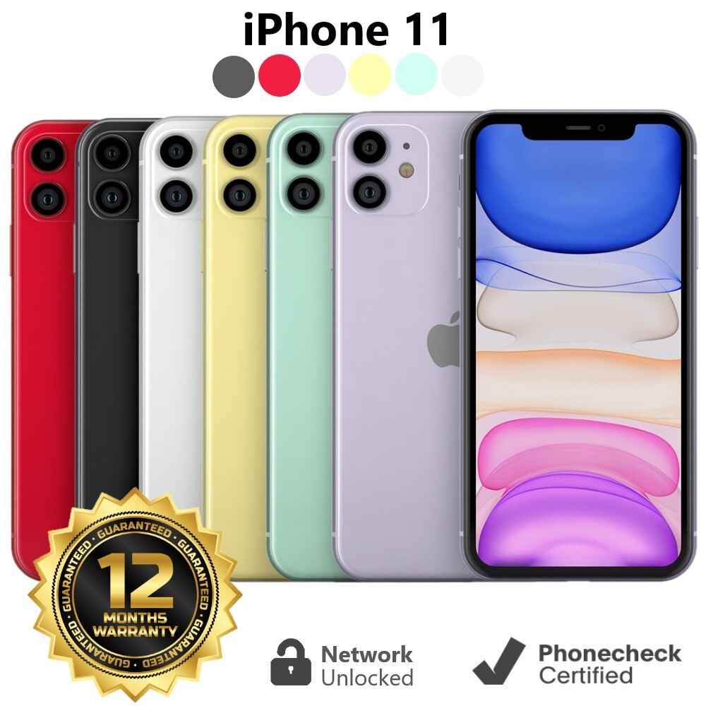 Apple iPhone 11 - 64GB | 128GB - (Unlocked) A2111 (CDMA + GSM