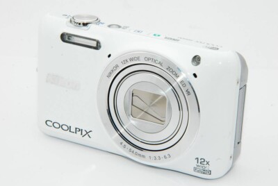 Nikon Coolpix S6600 Compact Digital Camera White 16MP 12 x Optical