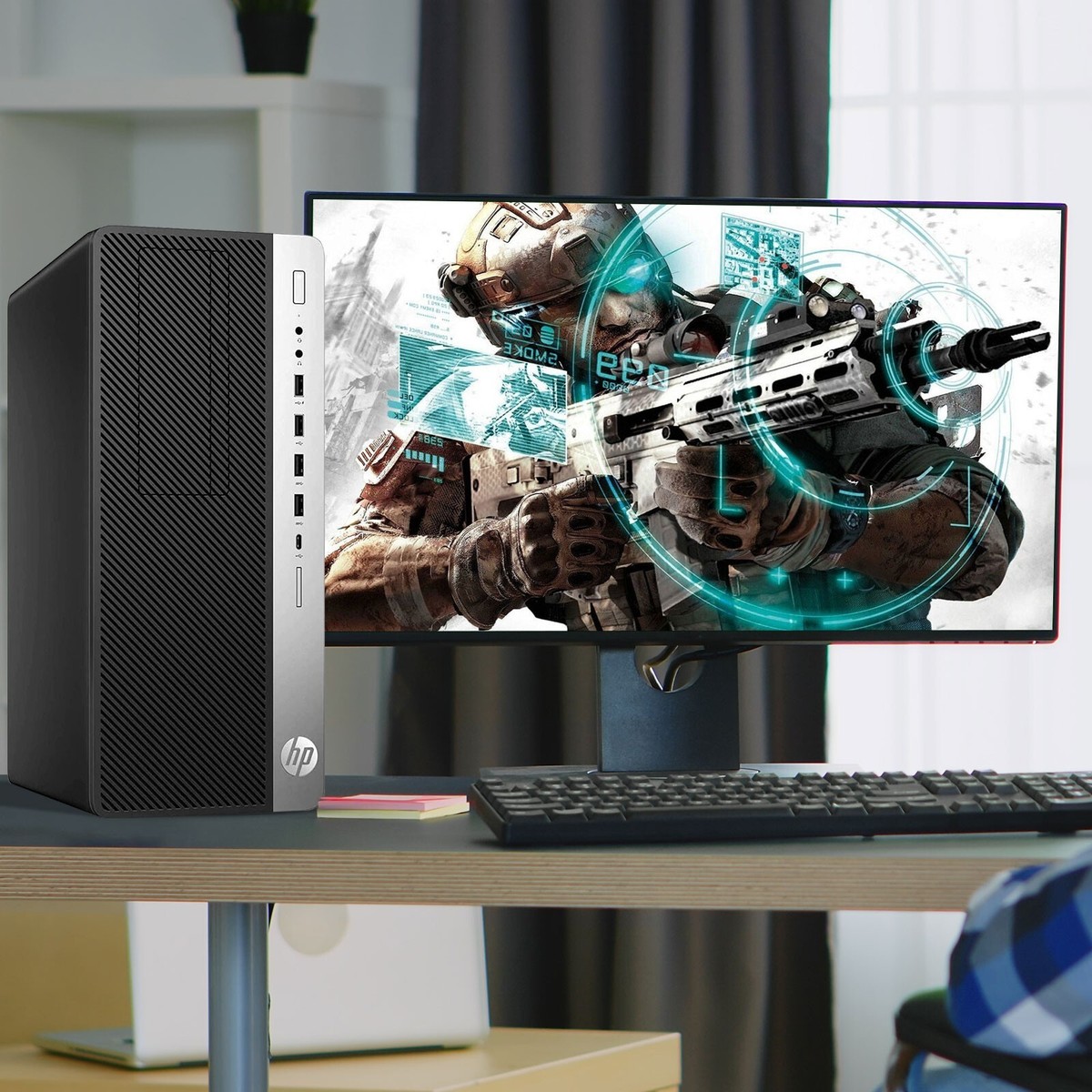 HP G4 Gaming Tower Desktop PC i5-8500 64GB Ram 1TB SSD Nvidia GTX