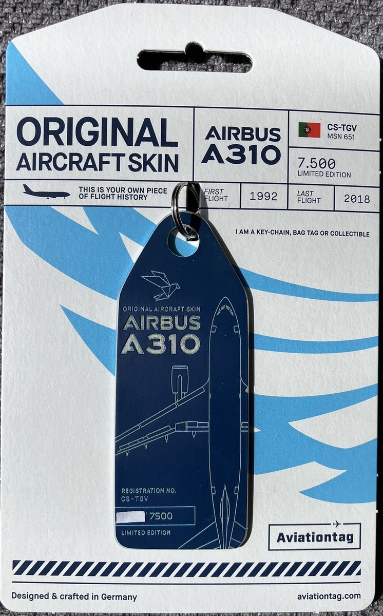 AVIATIONTAG : SATA INTERNACIONAL : AIRBUS A310 : CS-TGV : BLUE TAG