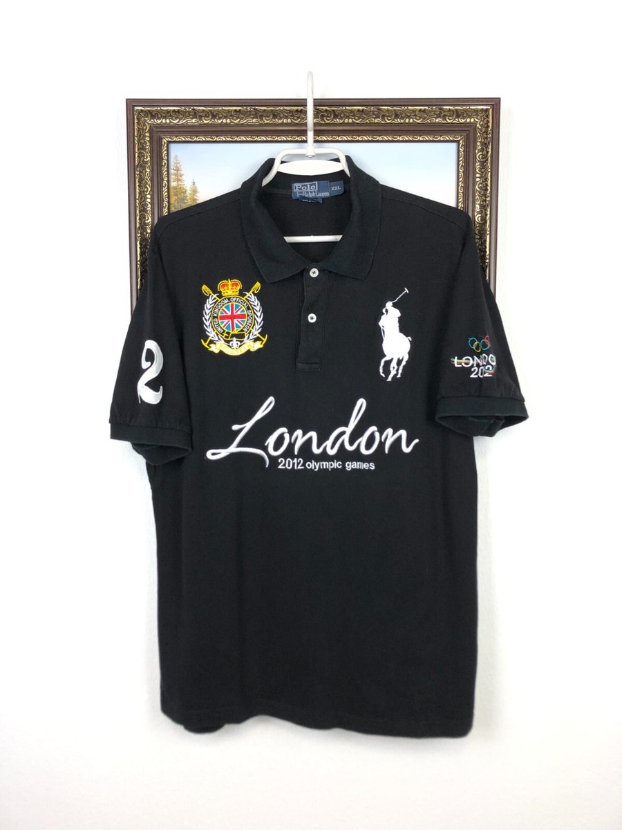 Polo by Ralph Lauren Black Shirt London Olympic Games Pony Tee