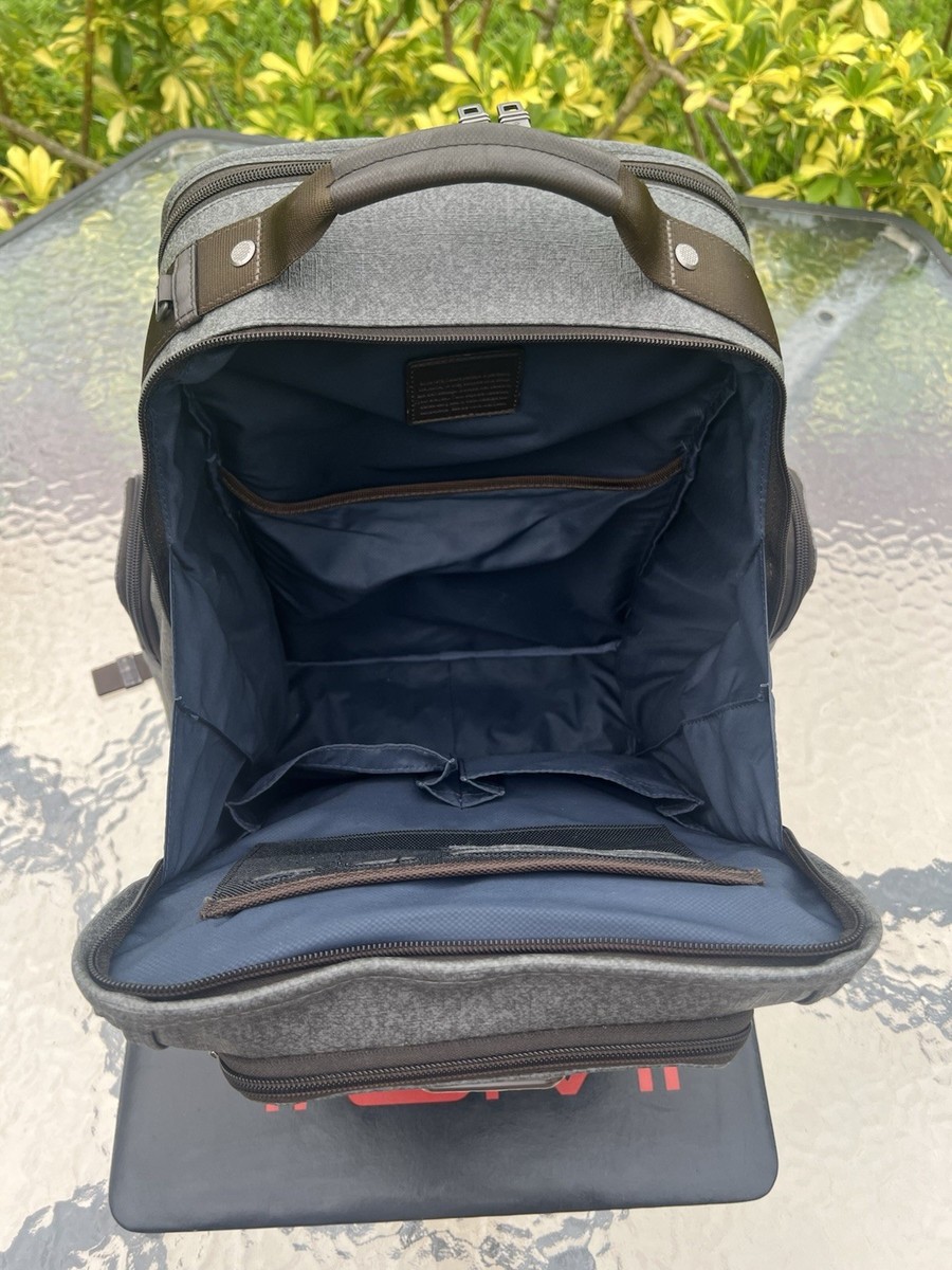 Tumi Alpha 2 T-Pass Brief Pack Backpack Earl Gray EUC Discontinued