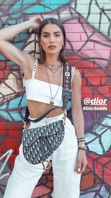 Iconic Authentic Christian Dior J'Adior Logo White Bralette Crop