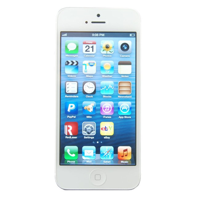 Apple iPhone 5 - 32 GB - White & Silver (Unlocked) for sale online