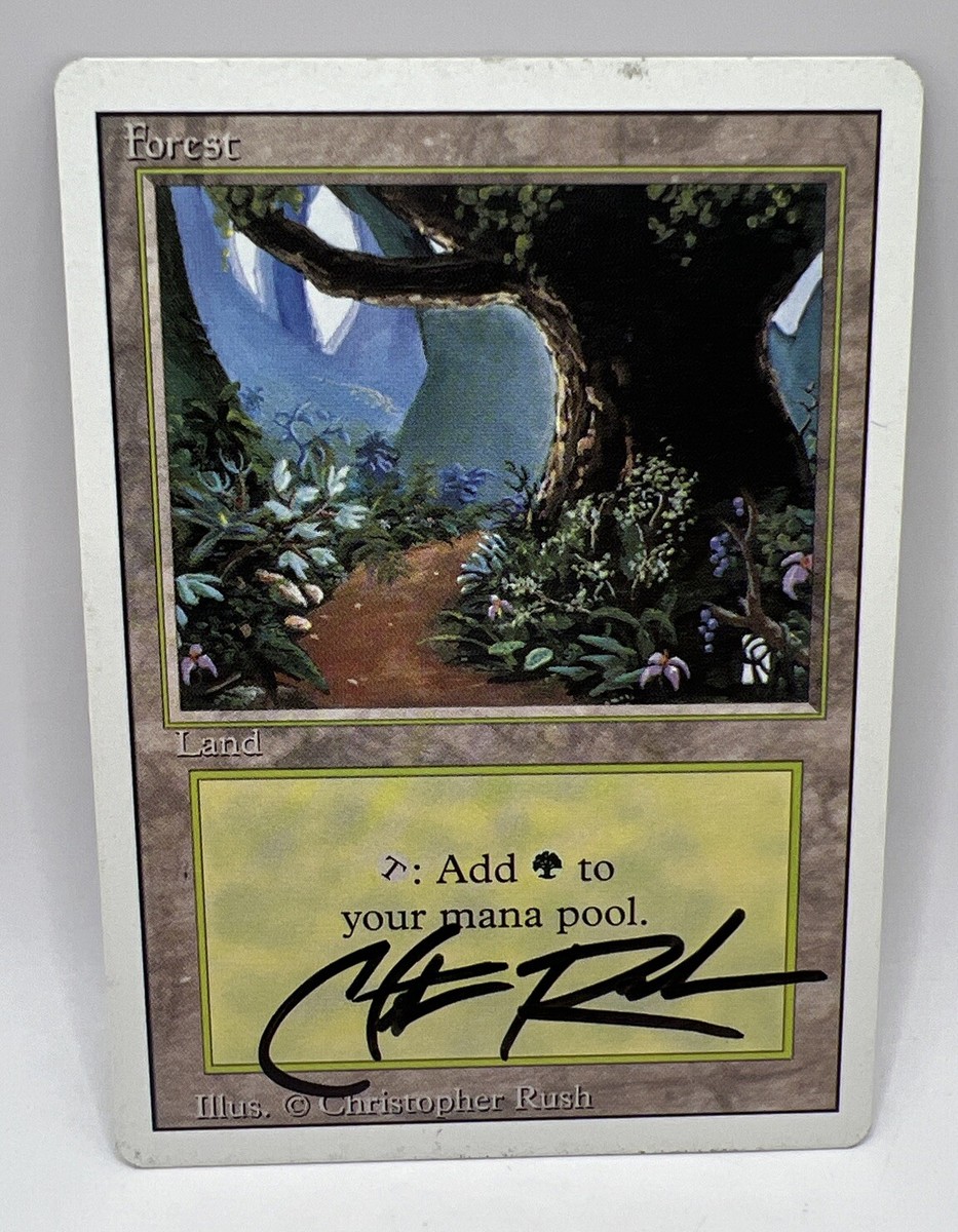 MTG- Revised - Forest - LP - signed by Christopher Rush | eBay