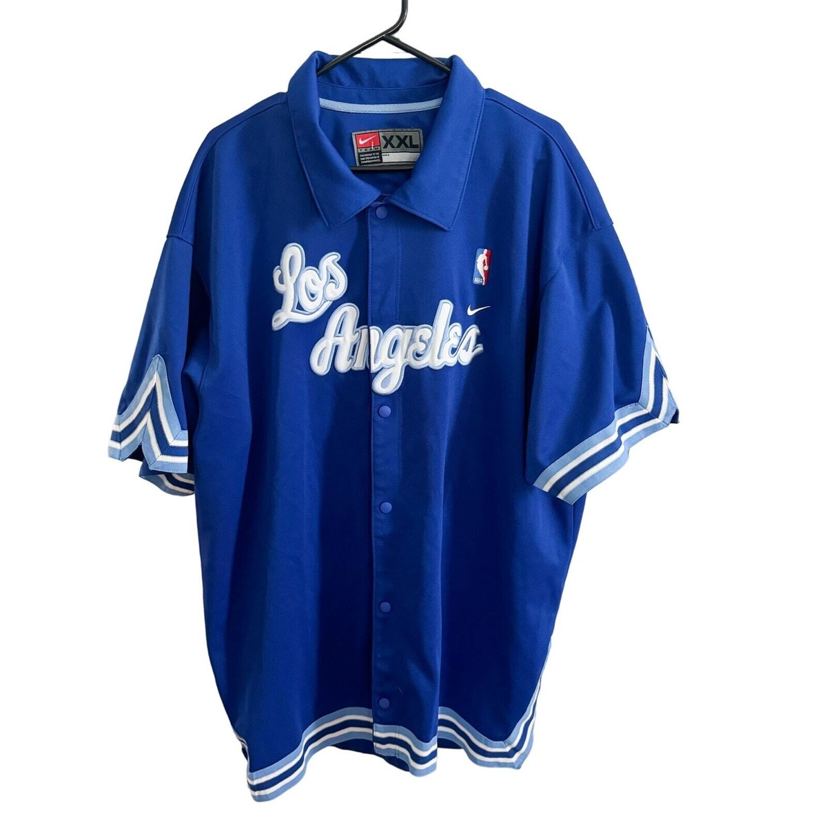 Nike NBA Vintage Los Angeles Lakers Stitched Warmup Jersey Blue