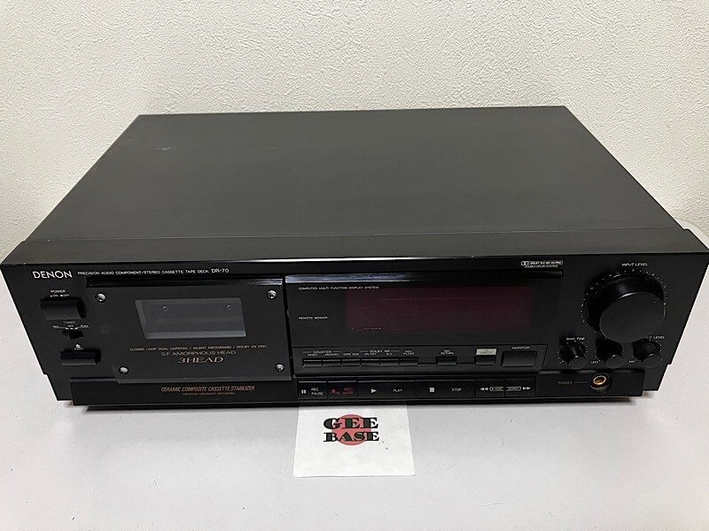 Denon DR-70 3-Head Stereo Cassette Tape Deck Confirmed Operation
