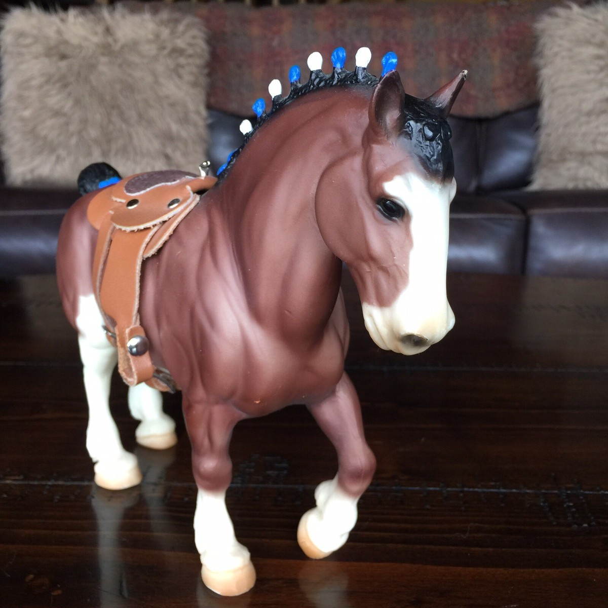 Vintage Breyer #868 Highland Clydesdale Stallion Blue White Bobs