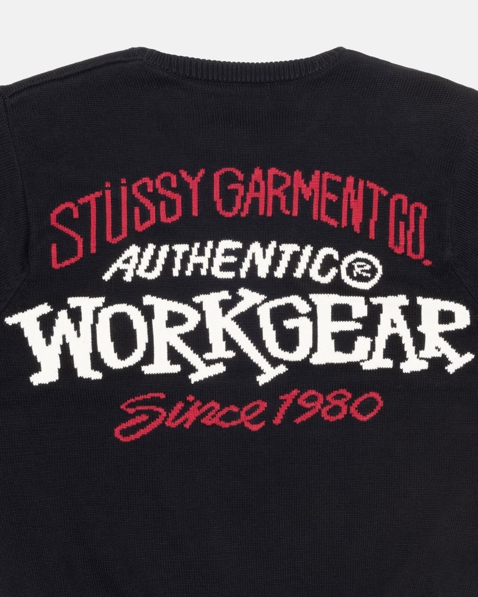 Stussy Authentic Workgear Sweater - Black Medium | eBay