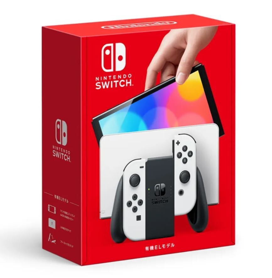 NEW Nintendo Switch OLED 64GB White JoyCon +FREE Mario Rabbids