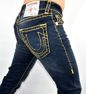 True Religion Men's Rocco Super T Relaxed Skinny Jeans 32