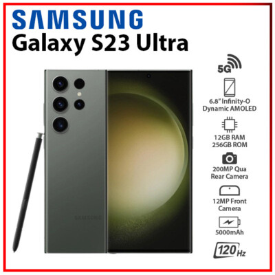 Samsung Galaxy S23 Ultra GREEN 12+256GB Dual SIM Android Cell
