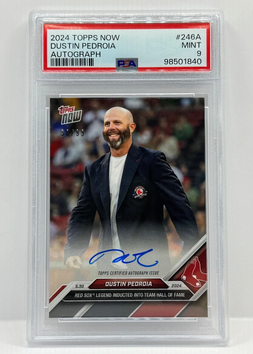 Topps Dustin Pedroia Autographed Baseball Sports Trading Cards