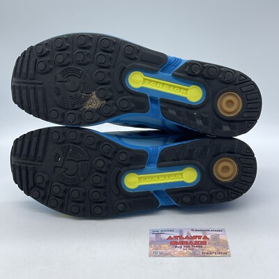Size 12 - adidas ZX Flux Blue Purple Yellow Suede Leather (AF6303