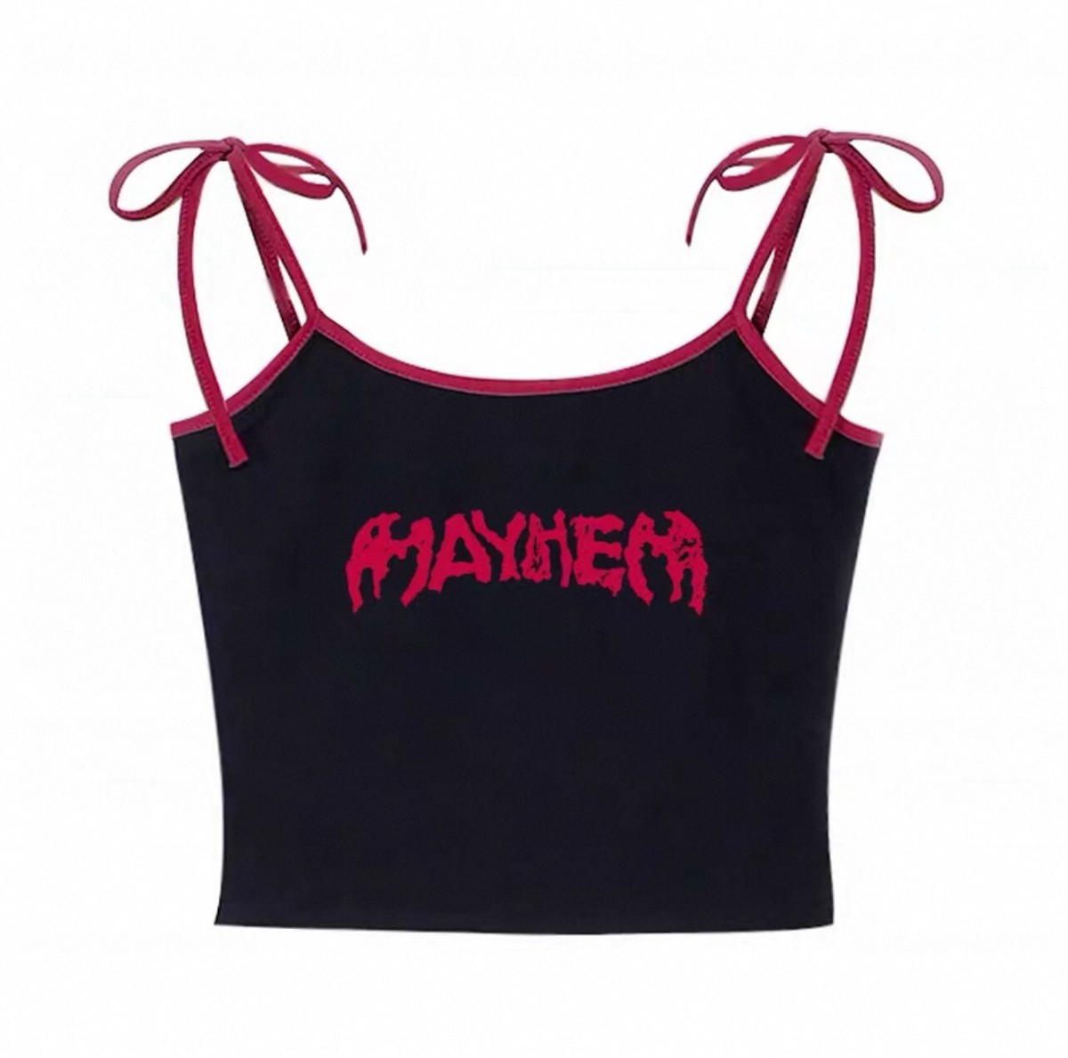 Lady Gaga Mayhem Black and Red Cute Cropped Tank Top | eBay