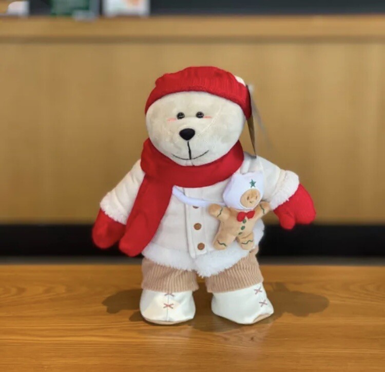 Authentic with tag Starbucks 2022 Christmas Holiday Bear bearista