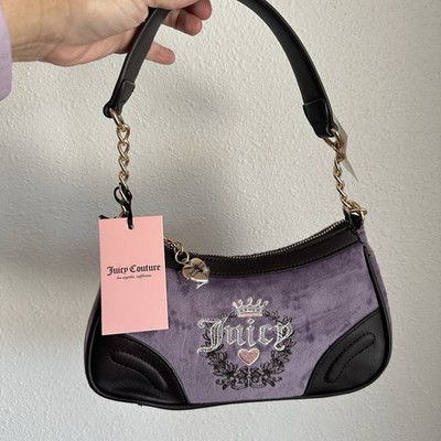 Juicy Couture Heritage Shoulder Bag Dusty Violet Chocolate | eBay