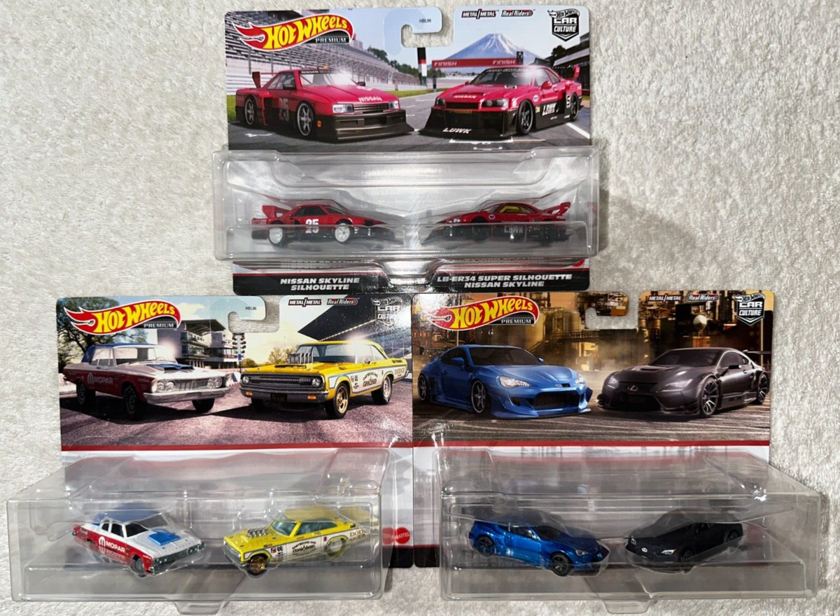 3x HOT WHEELS PREMIUM CAR CULTURE NISSAN SKYLINE / SUBARU / LEXUS