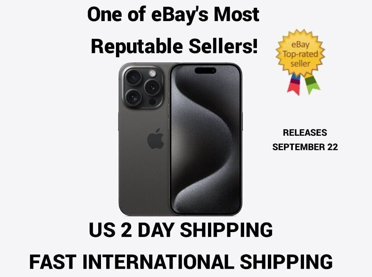 Apple iPhone 15 Pro Max - 1 TB - Black Titanium (Unlocked) for