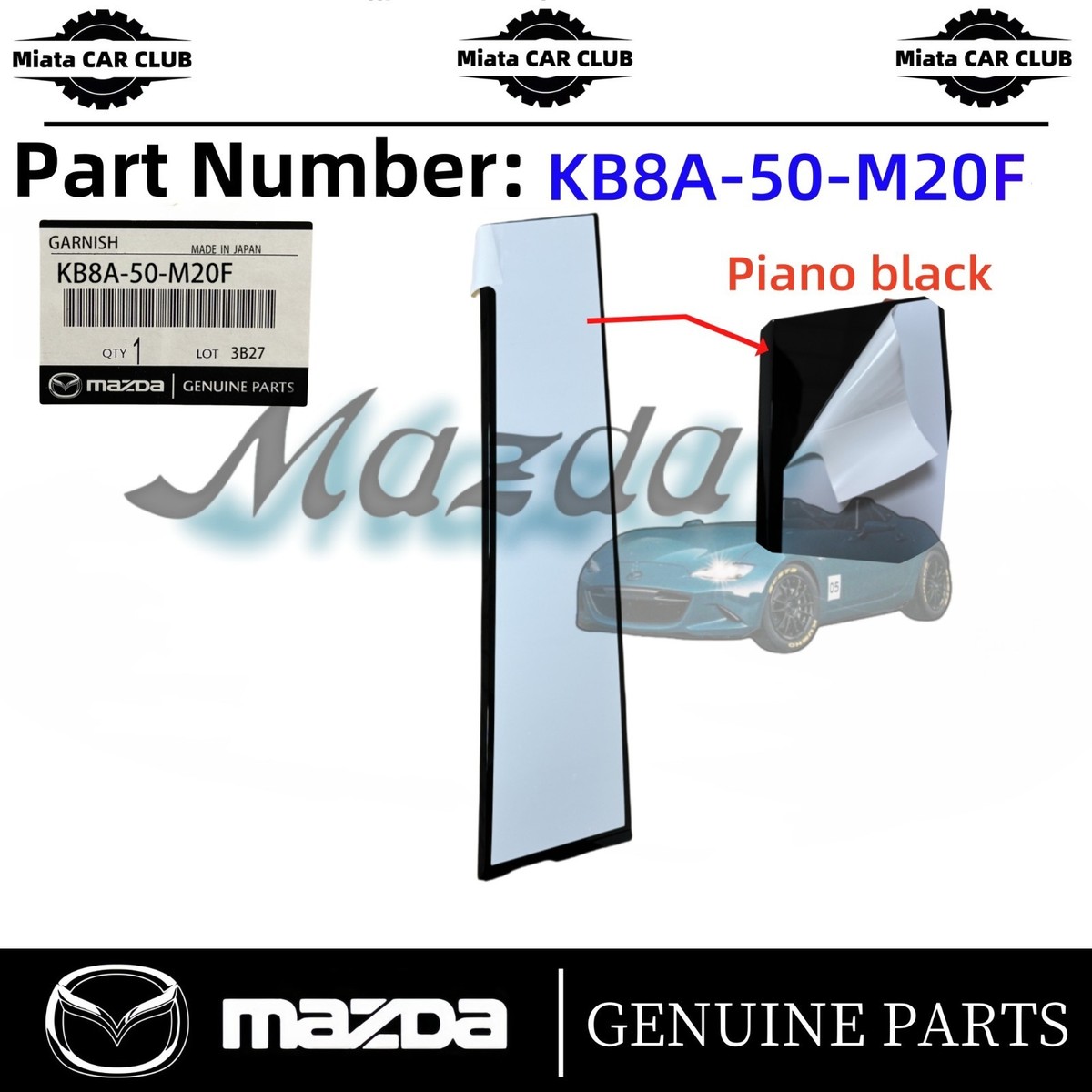 NEW OEM Mazda 2017-2026 CX-5 Front Left Door Applique Trim KB8A-50