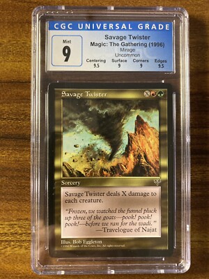 MTG✨SAVAGE TWISTER✨Mirage CGC QUAD 9's++ MINT UNCOMMON Sorcery