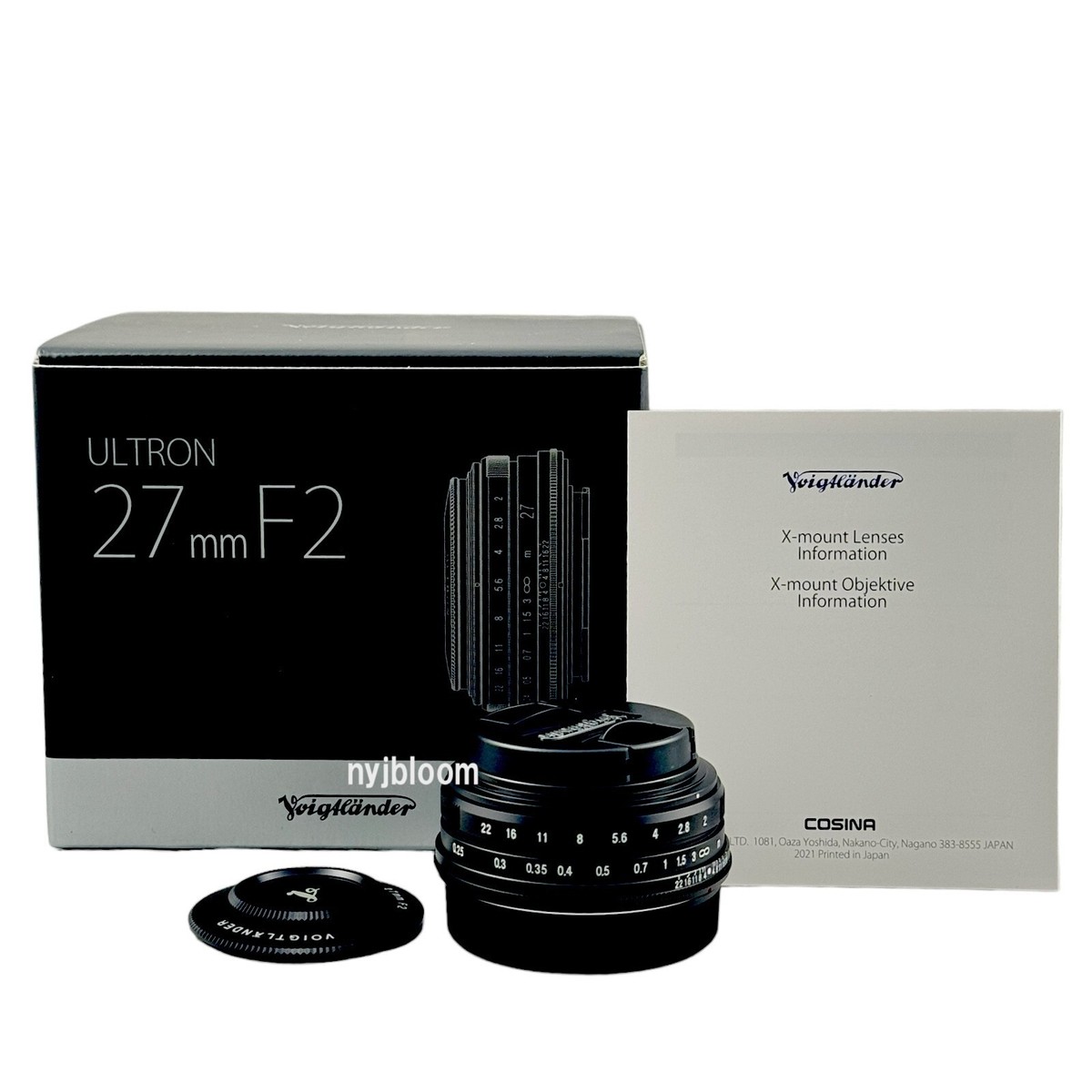New VOIGTLANDER Ultron 27mm F2 FUJI X Mount Lens (BLACK) APS-C