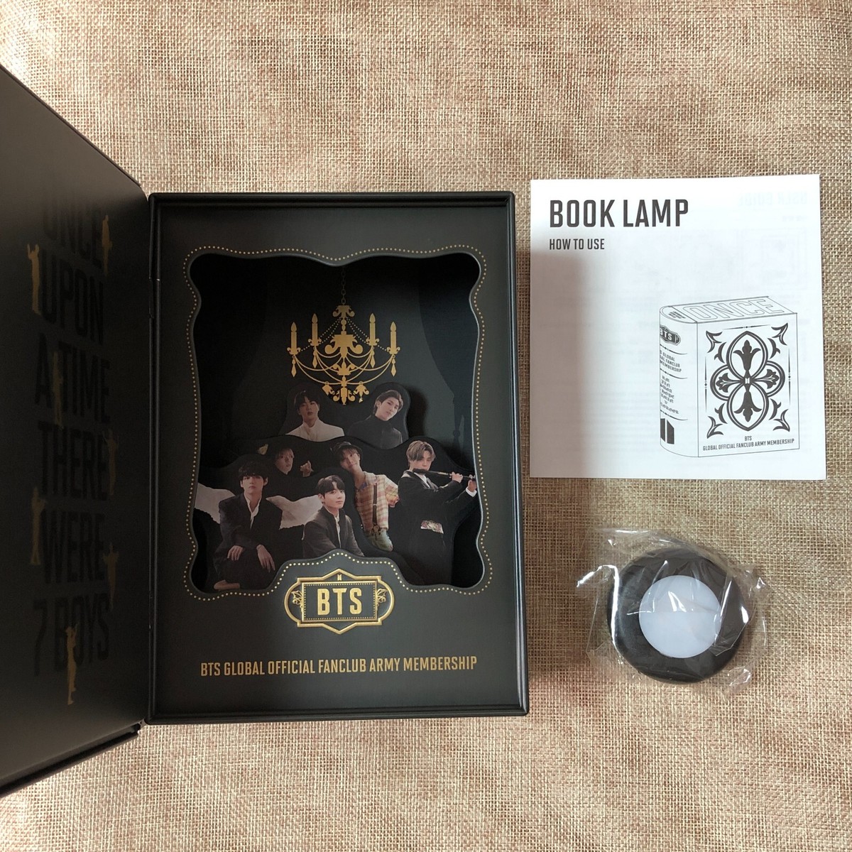 BTS [GLOBAL OFFICIAL FANCLUB 7th ARMY MEMBERSHIP KIT] BOOK LAMP