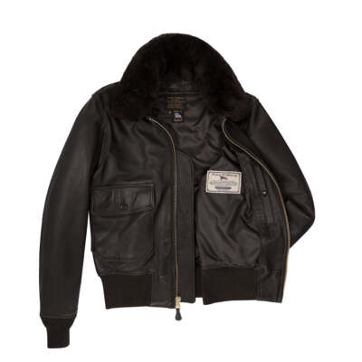 COCKPIT USA G-1 LEATHER FLIGHT JACKET W REMOVABLE COLLAR BROWN USA
