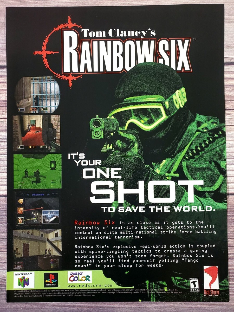 Tom Clancy's Rainbow Six PC PS1 GBC N64 Game Sega Dreamcast Promo