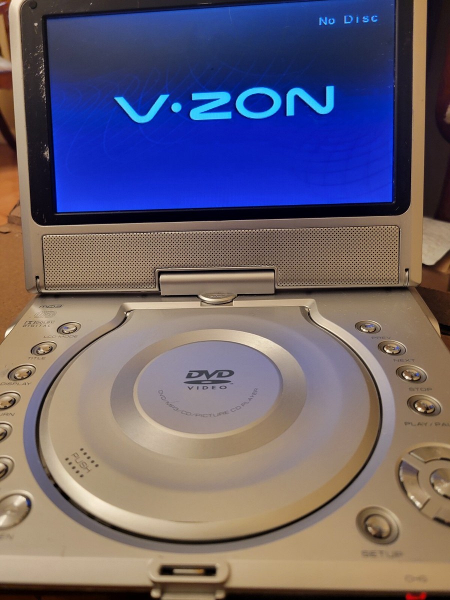 Coby V-zon 7” 16:9 Widescreen DVD/CD/MP3 TF-DVD 8501 Portable DVD