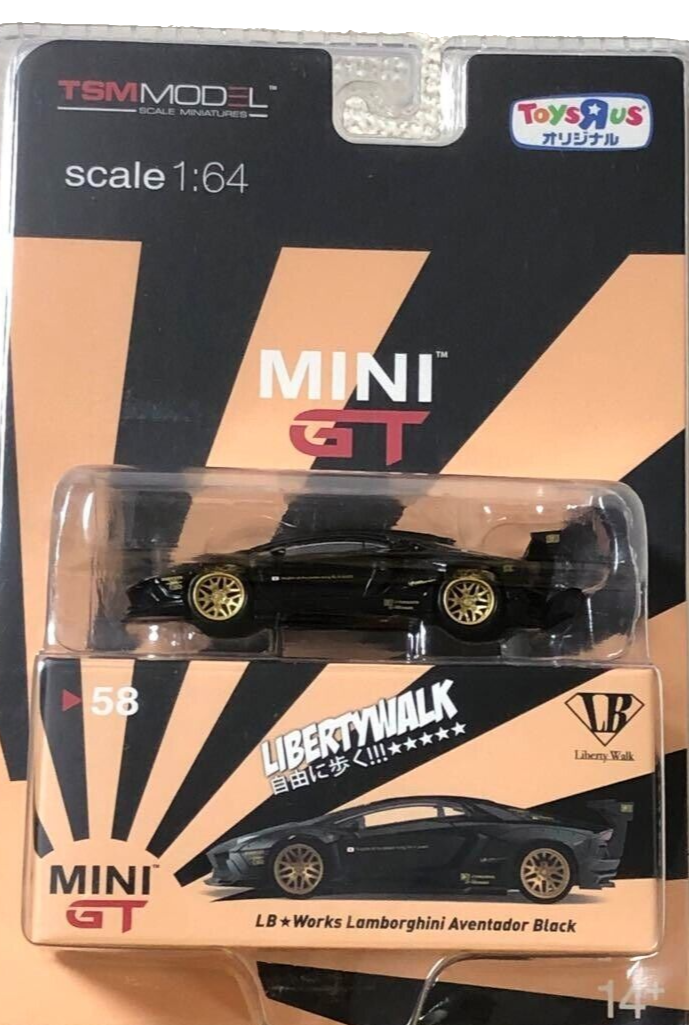 MINI GT LB WORKS Lamborghini Aventador Black #58 Toys”R”Us Japan