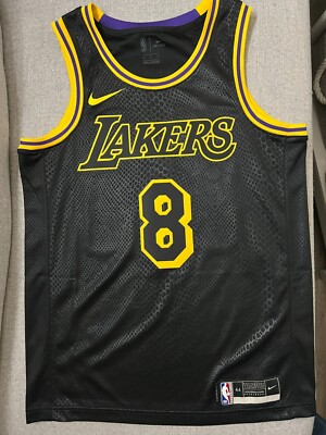Nike Lakers Kobe Bryant Black Mamba City Edition Jersey Size Men