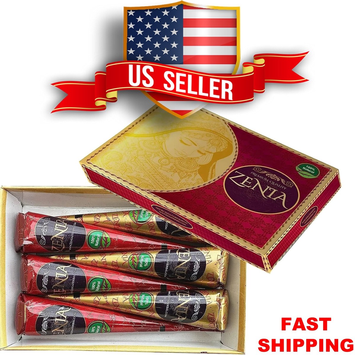 Quantity 6 Organic Freshly made Zenia 100% Natural Henna Cones | eBay