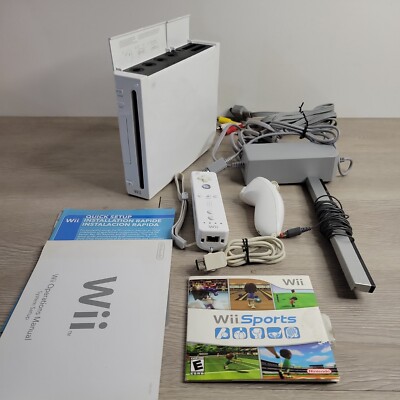 Nintendo Wii Console - RVL-001 Complete System Controller & Wii