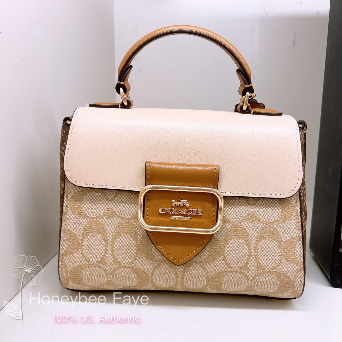 NWT Coach Morgan Top Handle Satchel Bag In Blocked Signature