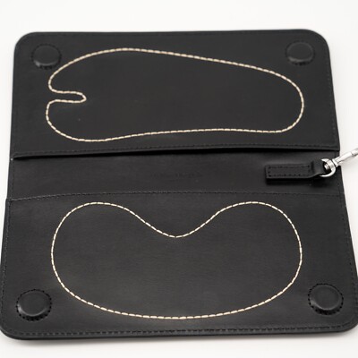Maison Margiela Eye Mask Case Set Black Leather Travel | eBay