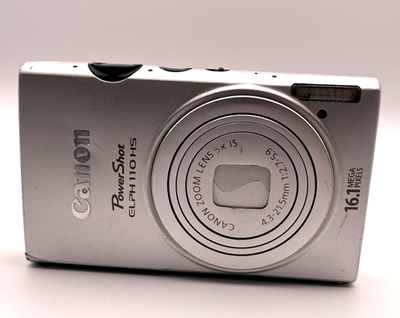 Canon PowerShot ELPH 110 HS 16.1MP Camera Silver – Screen Cracked