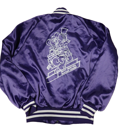 Vintage 90's Nifty Nineties West Ark Satin Bomber Jacket Medium