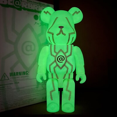 BEARBRICK 400% New in Box PUSHEAD HMV Glow in the Dark Spider 2003