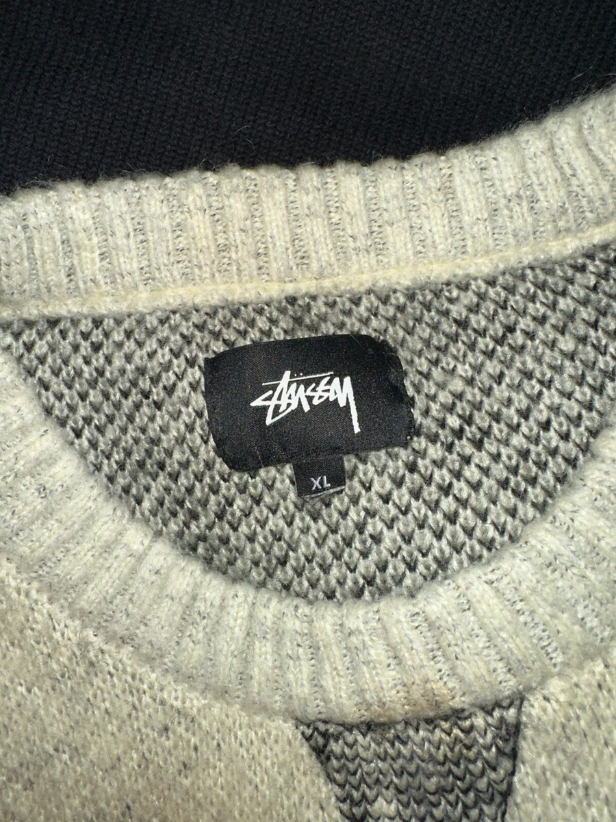 Archive Vintage Stussy Knit 8 Ball Collectio Pullover Mohair