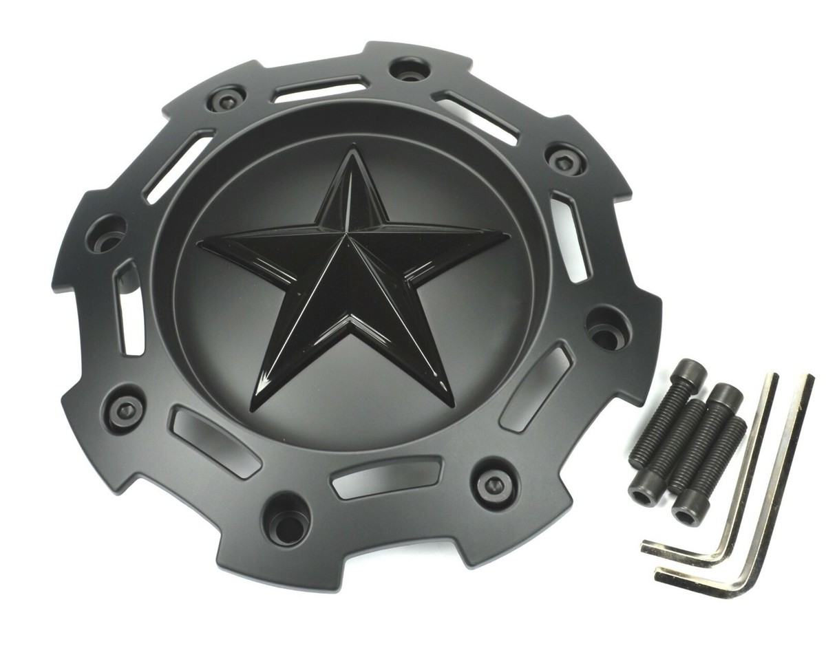KMC XD Series Rockstar 2 Bolt On Wheel Center Cap Matte Black 5