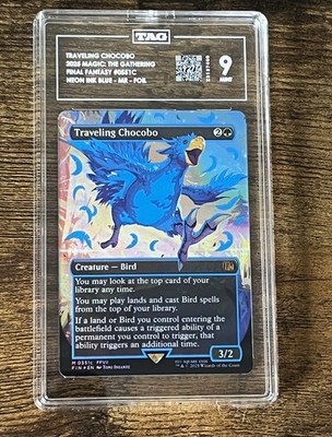 Traveling Chocobo (Borderless) (Neon Ink Blue) Final Fantasy Foil