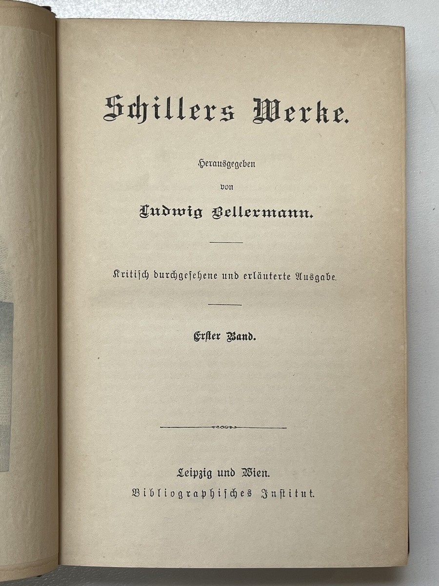 The Works of Friedrich Schiller 13 Volumes Schillers Werke 13