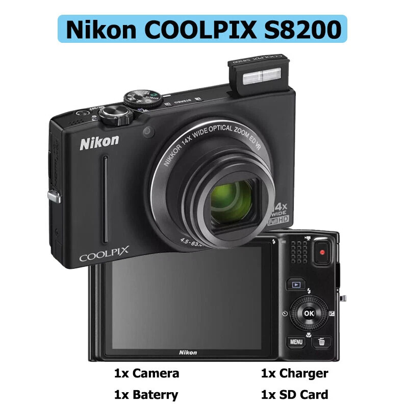Nikon COOLPIX S8200 16.1M Compact 14 x Optical Zoom Digital Camera