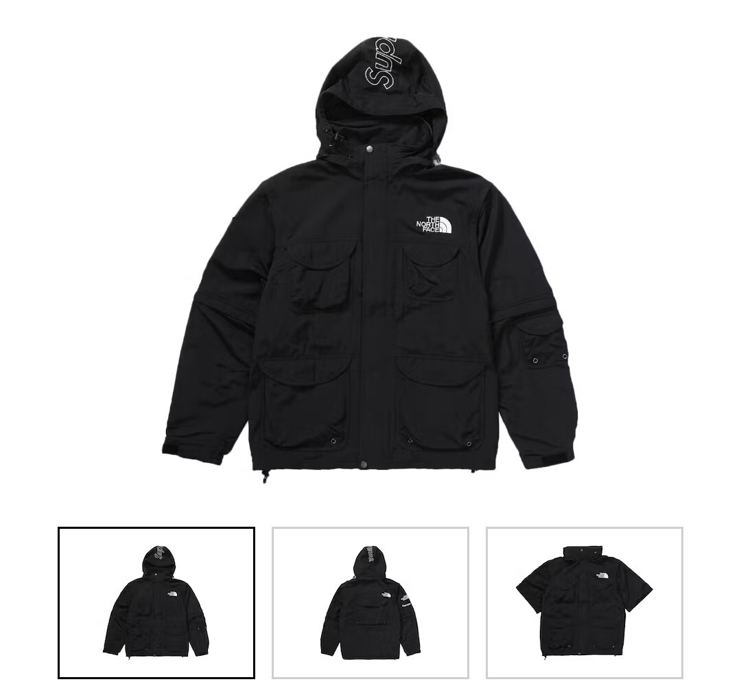 Supreme X The North Face Trekking Convertible Jacket Vest Black
