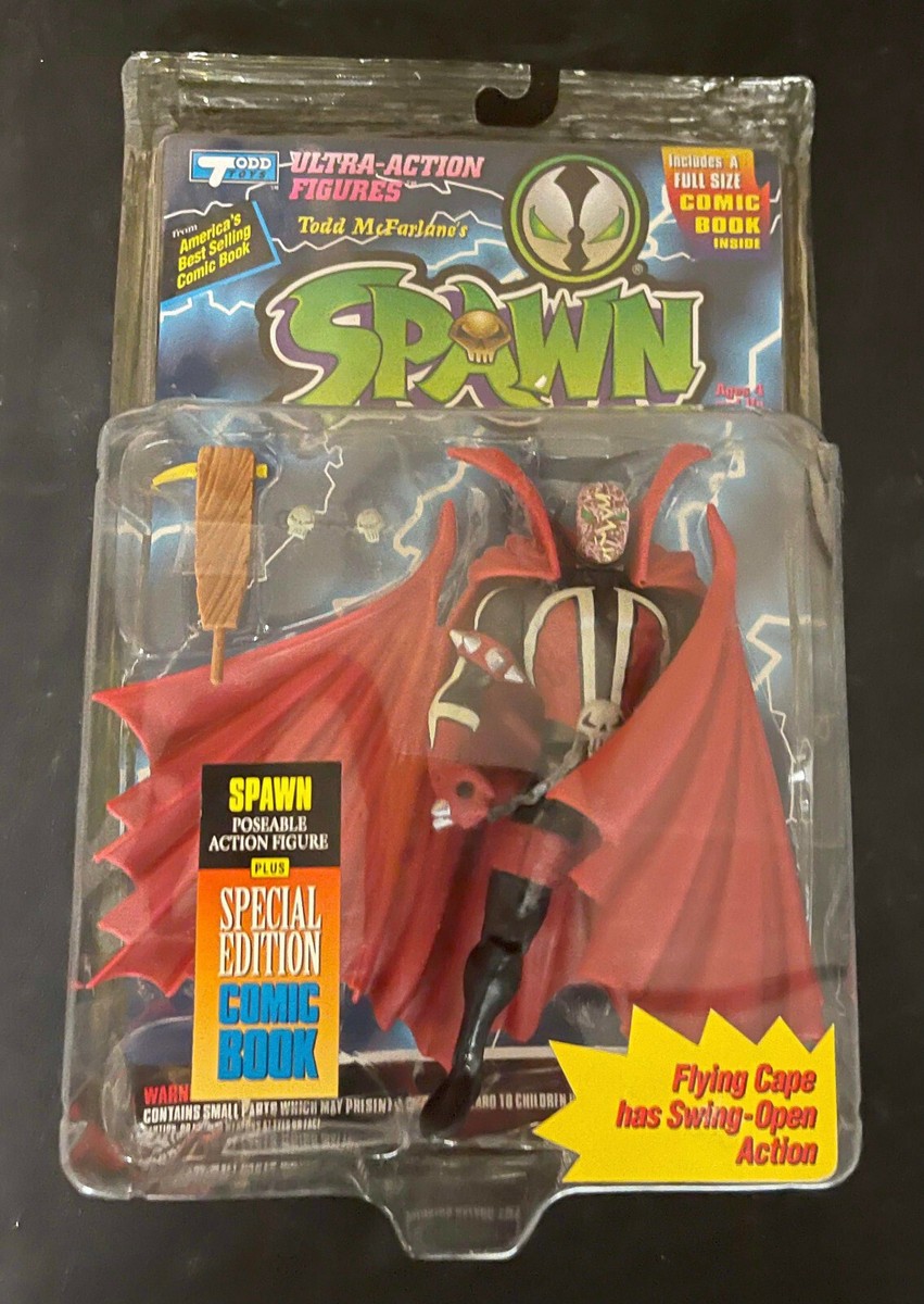 McFarlane Spawn Flying Cape Has Swing Open Action Figure With J