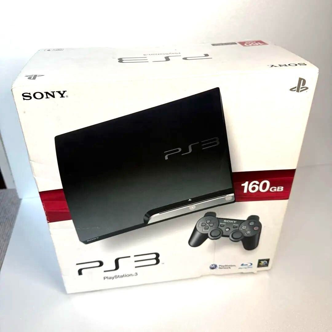 SONY PlayStation 3 PS3 CECH-2500A Black Console 160GB Box Very